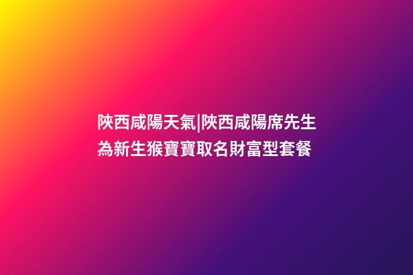 陜西咸陽天氣|陜西咸陽席先生為新生猴寶寶取名財富型套餐-第1張-公司起名-玄機派